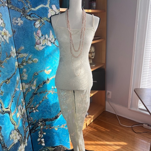 American apparel size medium/large lace spaghetti, strap, bodysuit. - Picture 7 of 10